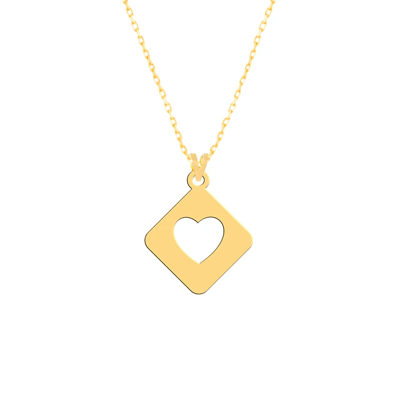 گردنبند طلا 18 عیار زنانه فرشته طرح قلب کد WNLZ-000348