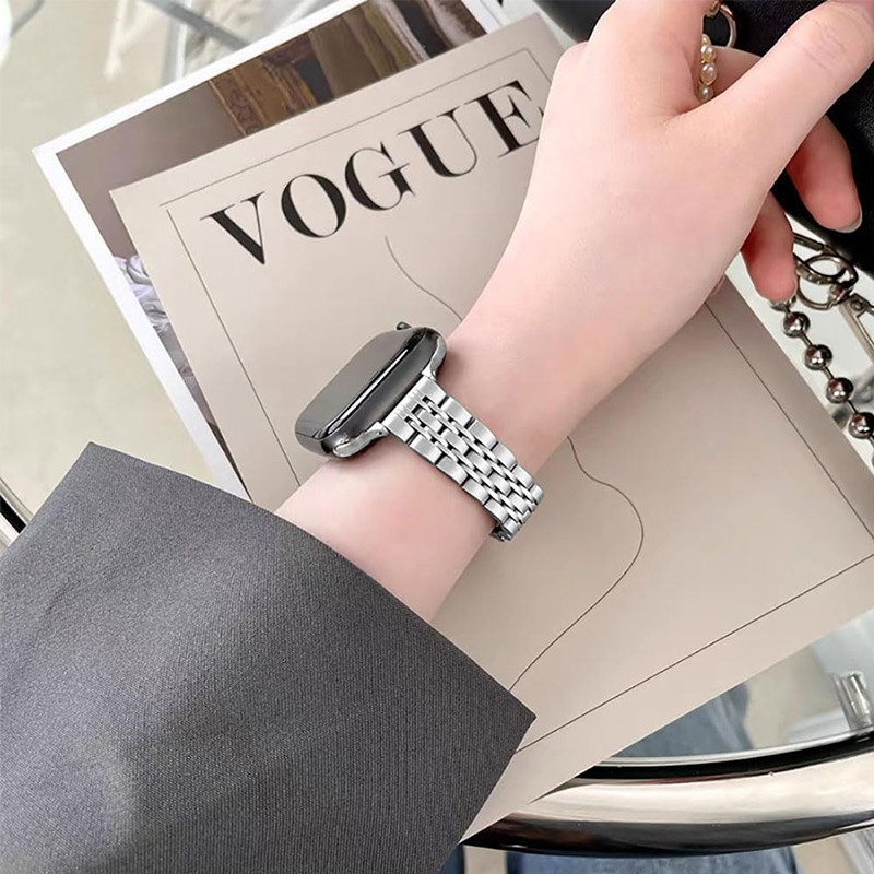بند گوف مدل 7Bead Slim مناسب برای اپل واچ سری 1/2/3/4/5/6/7/8/9/SE/ULTRA/ULTRA 2 سایز 42/44/45/49mm