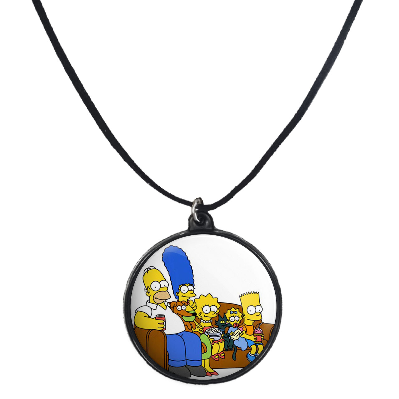 گردنبند پرمانه طرح سیمپسون ها کد pmb.1780 مدل دو طرفه