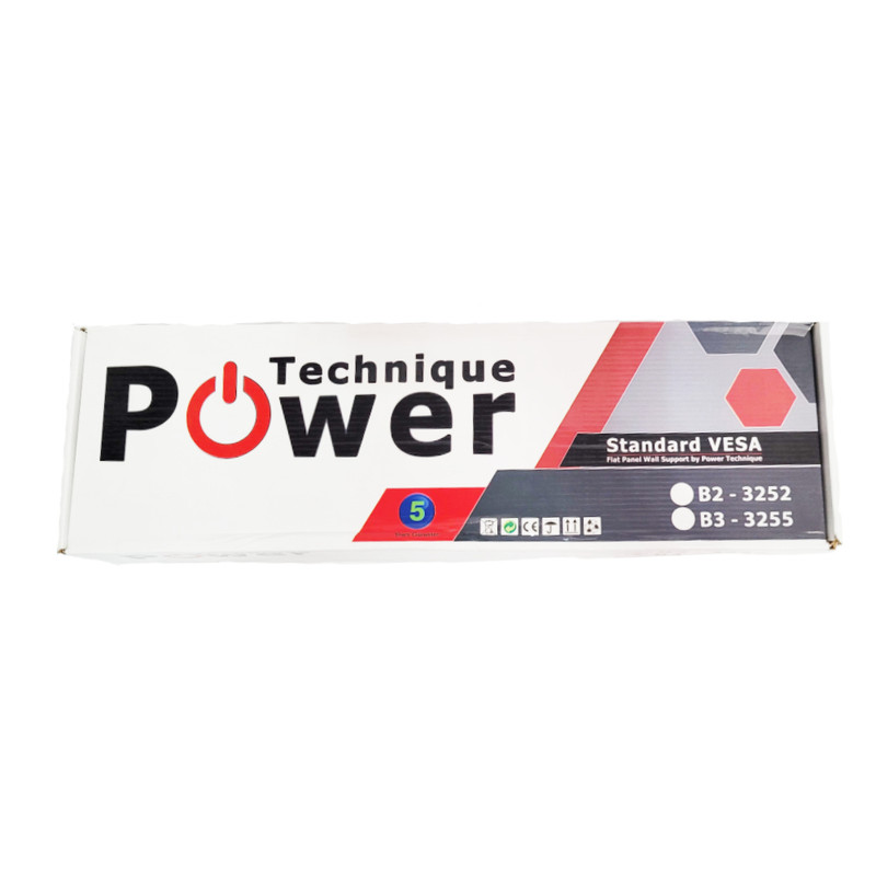 پایه دیواری تلویزیون پاورتکنیک مدل B-2 مناسب برای تلوزیون 32 تا 55 اینچ پایه دیواری تلویزیون پاورتکنیک مدل B-2 مناسب برای تلوزیون 32 تا 55 اینچ