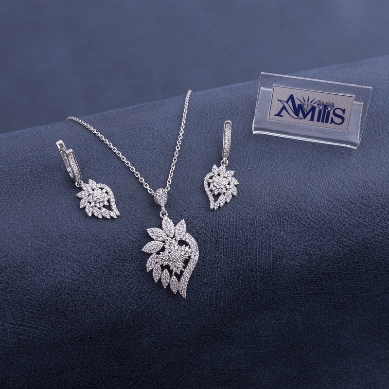 نیم ست نقره زنانه مدل AVN-N61 نیم ست نقره زنانه مدل AVN-N61