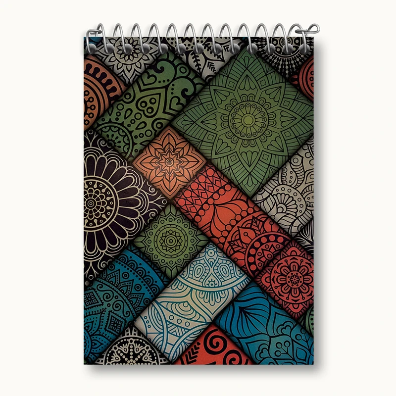 دفتر یادداشت 50 برگ خندالو طرح نقوش ماندالا کد N4575