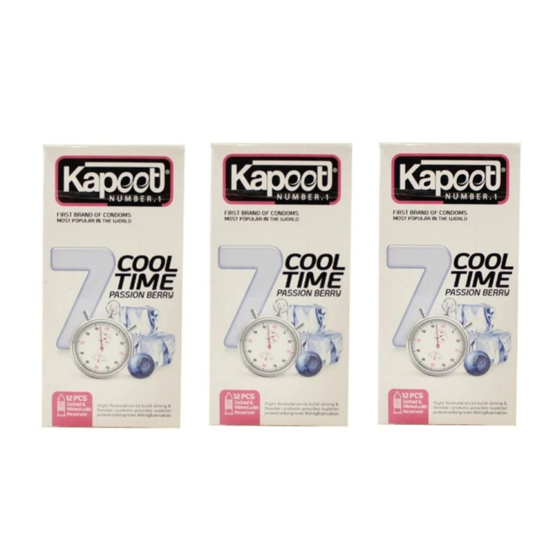 کاندوم تاخیری کاپوت مدل 7COOL TIME سه بسته 12 عددی