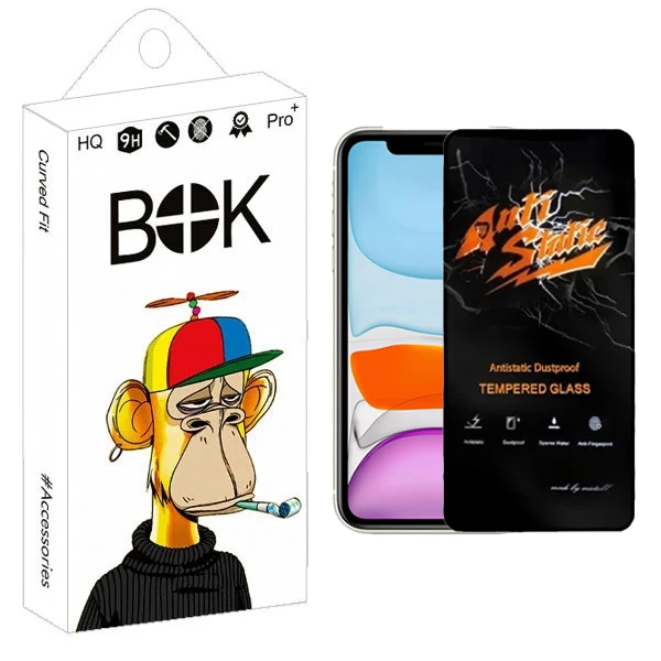 محافظ صفحه نمایش بوک مدل Carbon Antistatic مناسب برای گوشی موبایل اپل iPhone XR