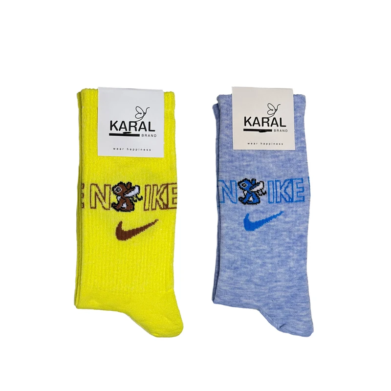 جوراب ورزشی انعطاف پذیر ساق بلند زنانه کد 46 بسته 2 عددی