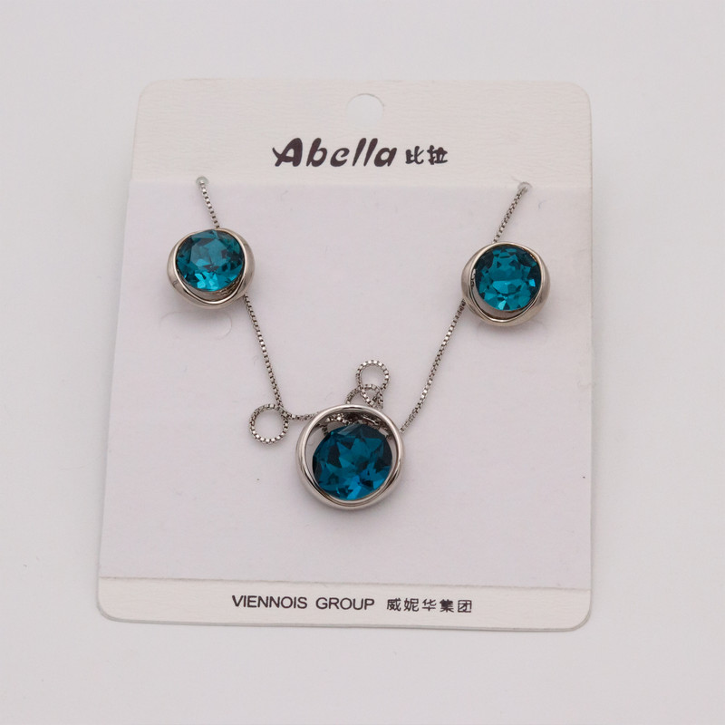 نیم ست زنانه مدل نگینی دایره ای کد THS-46 نیم ست زنانه مدل نگینی دایره ای کد THS-46