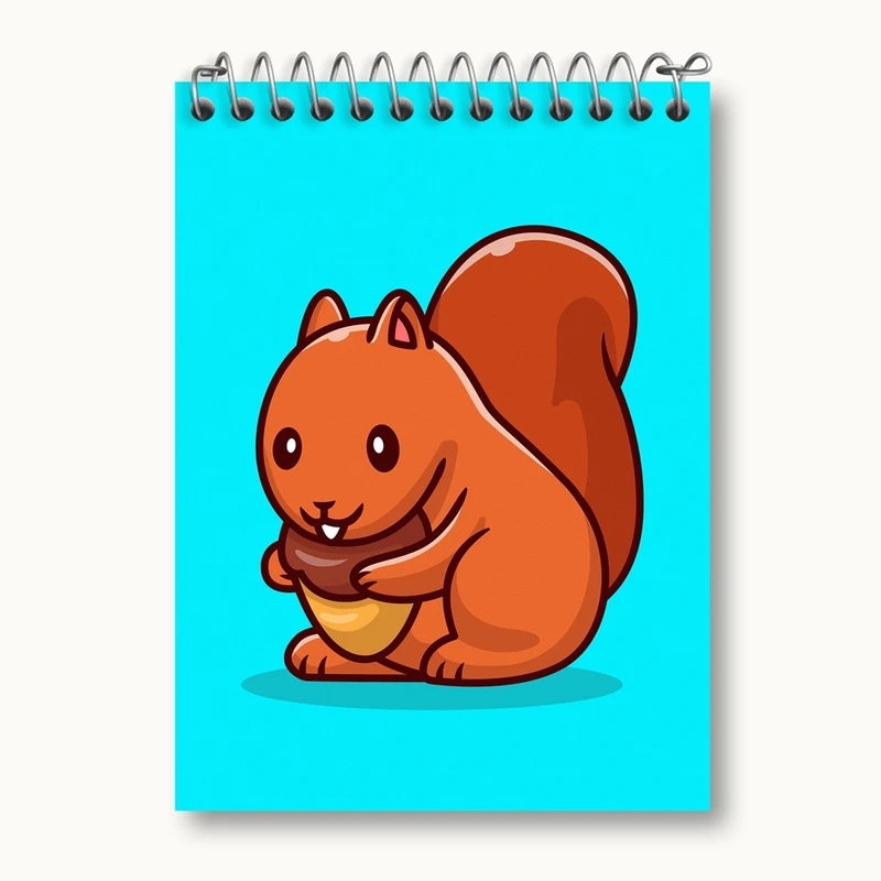 دفتر یادداشت 50 برگ خندالو مدل حیوانات بامزه سنجاب کد 29736