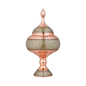 شکلات خوری خاتم کاری مسی مدل ساده کد 25