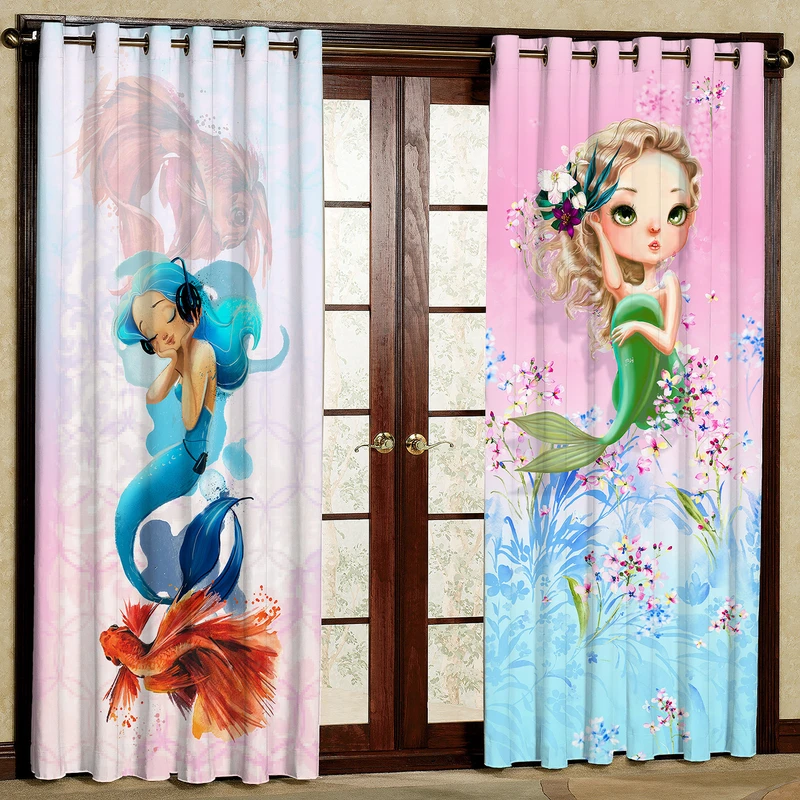  پرده مدل کارتونی مخمل پانچی کد 1178L سایز 140x280 سانتی متر