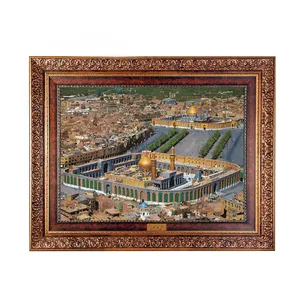 تابلو فرش ماشینی نقش نگار رضوی طرح بین الحرمین کد 533C
