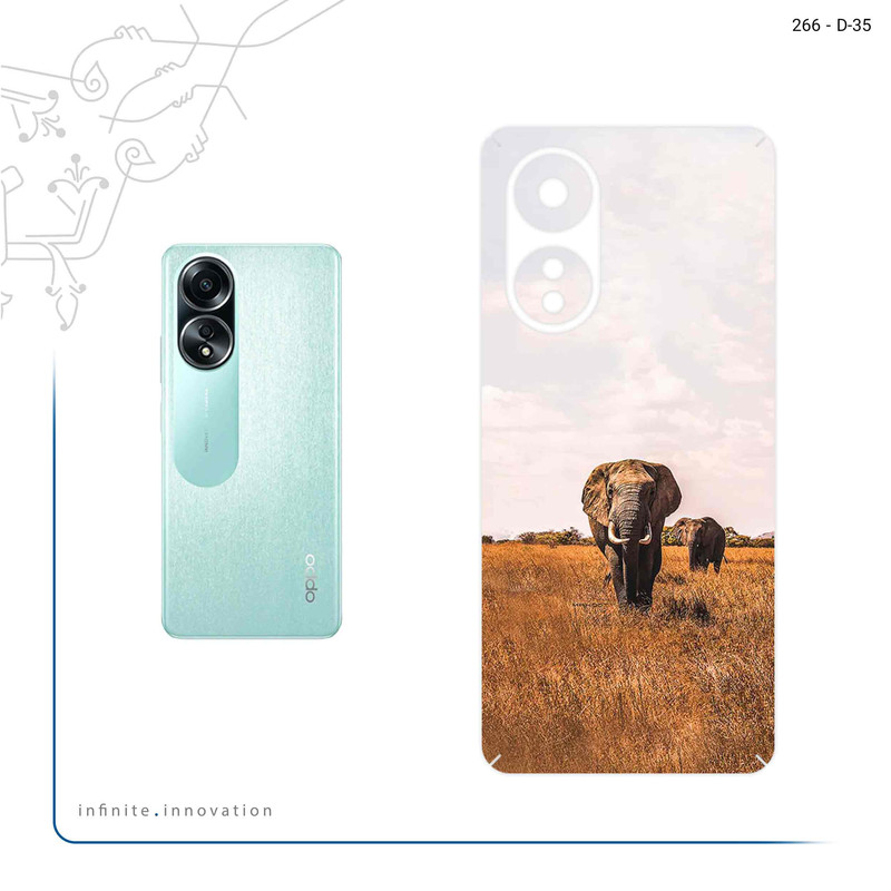 برچسب پوششی ماهوت مدل Elephant مناسب برای گوشی موبایل اپو A58 4G