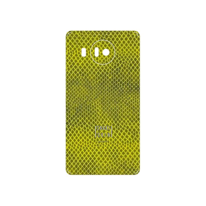 برچسب پوششی ماهوت مدل Yellow Snake Skin مناسب برای گوشی موبایل مایکروسافت Lumia 950 XL