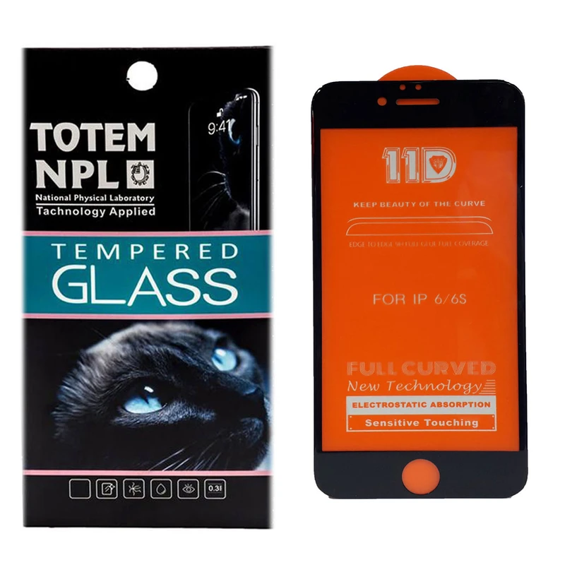 محافظ صفحه نمایش توتم مدل 11D Fullcover مناسب برای گوشی موبایل اپل Iphone 7 Plus / 8 Plus