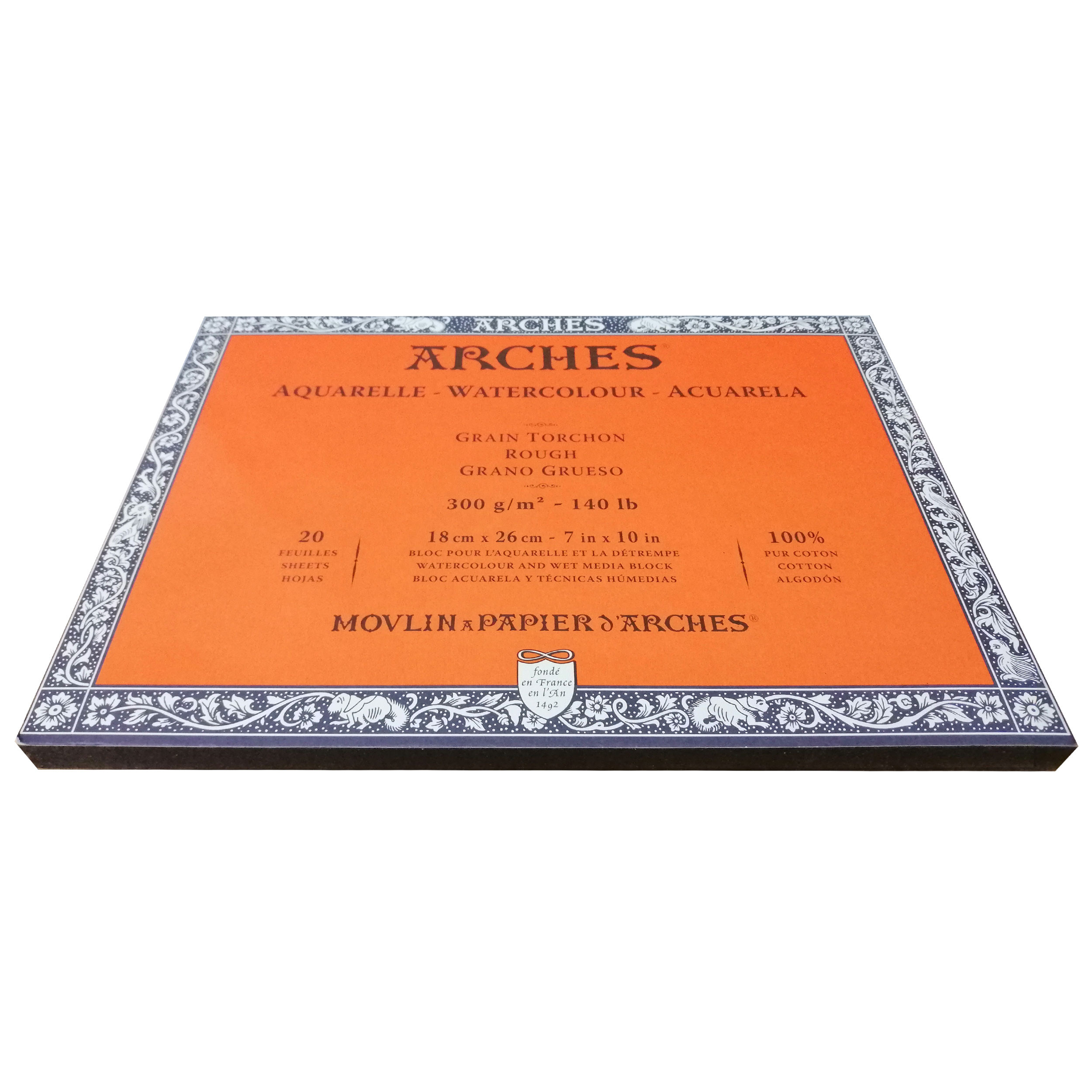 مقوا آبرنگ آرچ مدل Rough300 سایز 18x26سانتی متر بسته 20 عددی