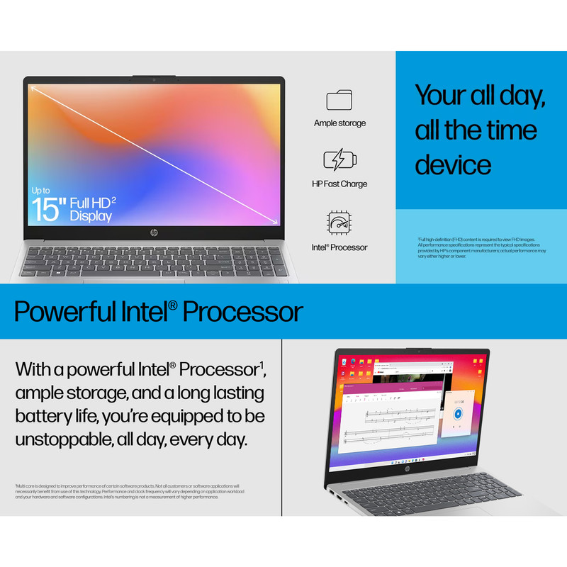 لپ تاپ 15.6 اینچی اچ‌ پی مدل FD0068ne-15-i7 1355U-8GB DDR4 3200MHz-512GB SSD-MX570A 2GB-SVA