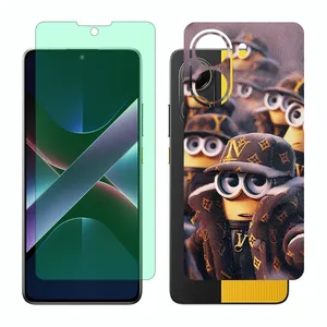 Glass Together model Green light screen protector suitable for Xiaomi Poco X7 Pro mobile phone with back cover sticker