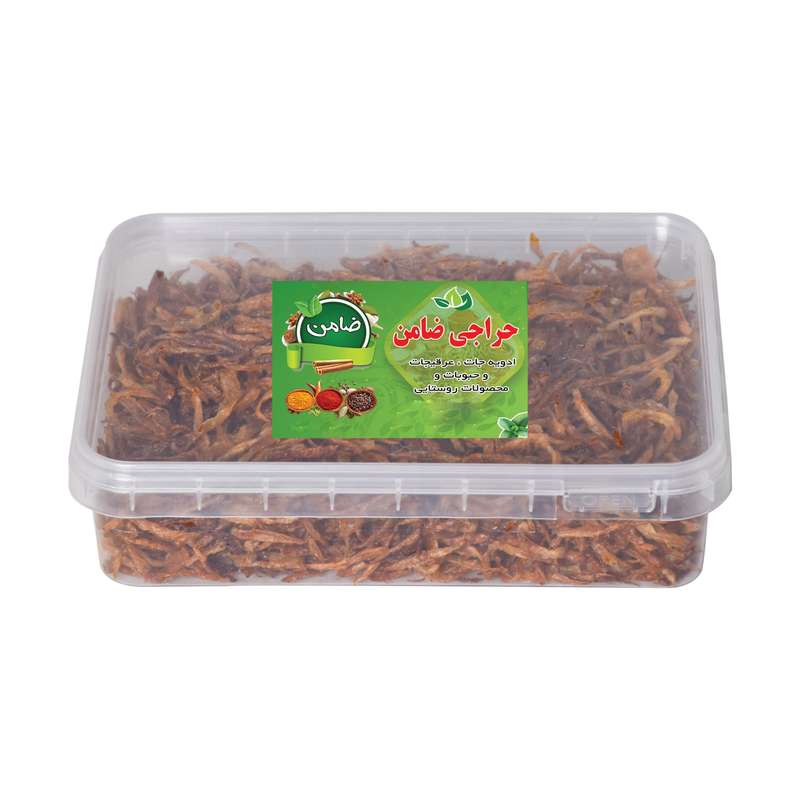 پیاز داغ طلایی خلالی حراجی ضامن - 250 گرم