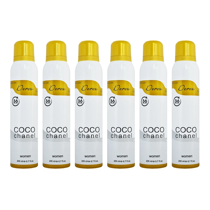 اسپری خوشبو کننده بدن زنانه دریکس مدل Coco chanel حجم 200 میلی لیتر مجموعه 6 عددی