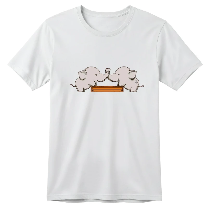 تی‌شرت آستین کوتاه بچگانه مدل فیل های بامزه کد v3 