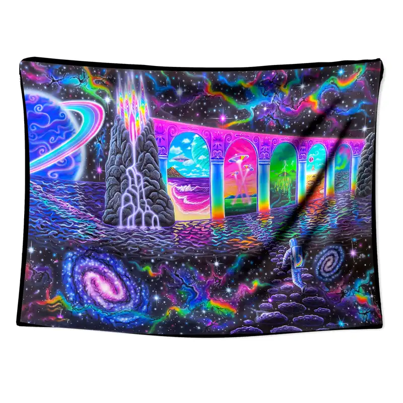 پوستر پارچه ای مدل بکدراپ بلک لایت کد 998