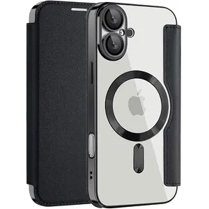 کیف کلاسوری مسیر مدل Leather Cover With Magsafe مناسب برای گوشی موبایل اپل iPhone 16