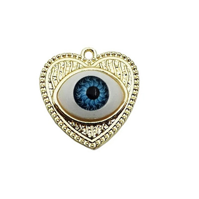 آویز گردنبند دخترانه مدل قلب و چشم زیبا کد 1-6 آویز گردنبند دخترانه مدل قلب و چشم زیبا کد 1-6