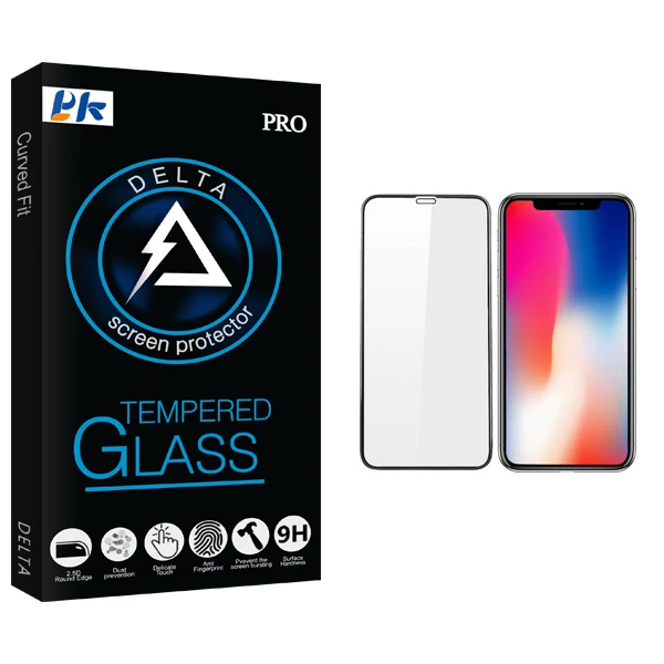 محافظ صفحه نمایش پی کی مدل Delta Glass مناسب برای گوشی موبایل اپل iPhone X/XS