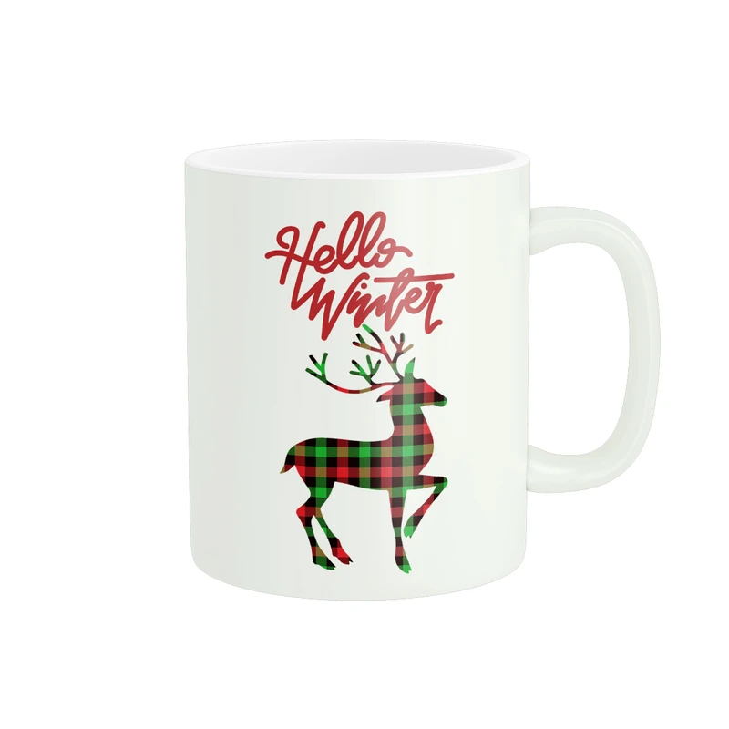 ماگ پادآفرین مدل زمستان Hello Winter طرح گوزن کد PM823