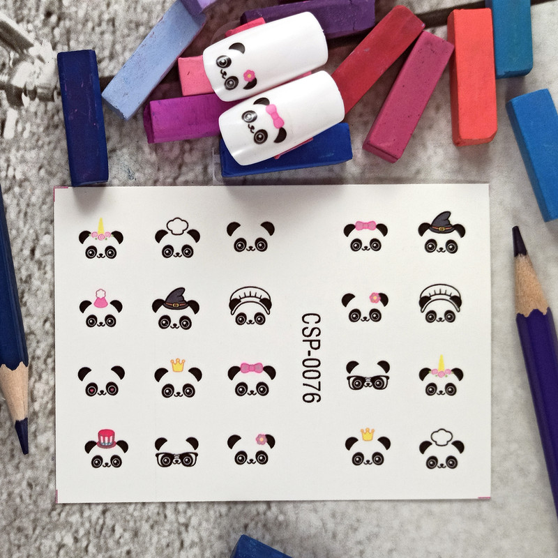 لنز ناخن مدل پاندا کد 76