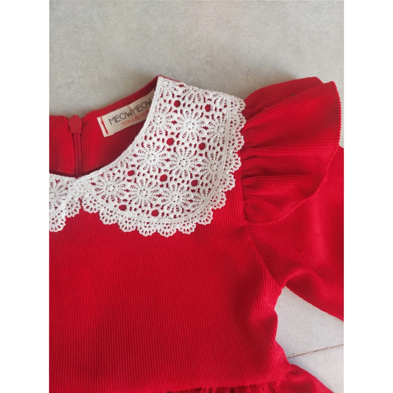 عکس شماره 3 : پیراهن دخترانه مدل یقه ب ب کنافی