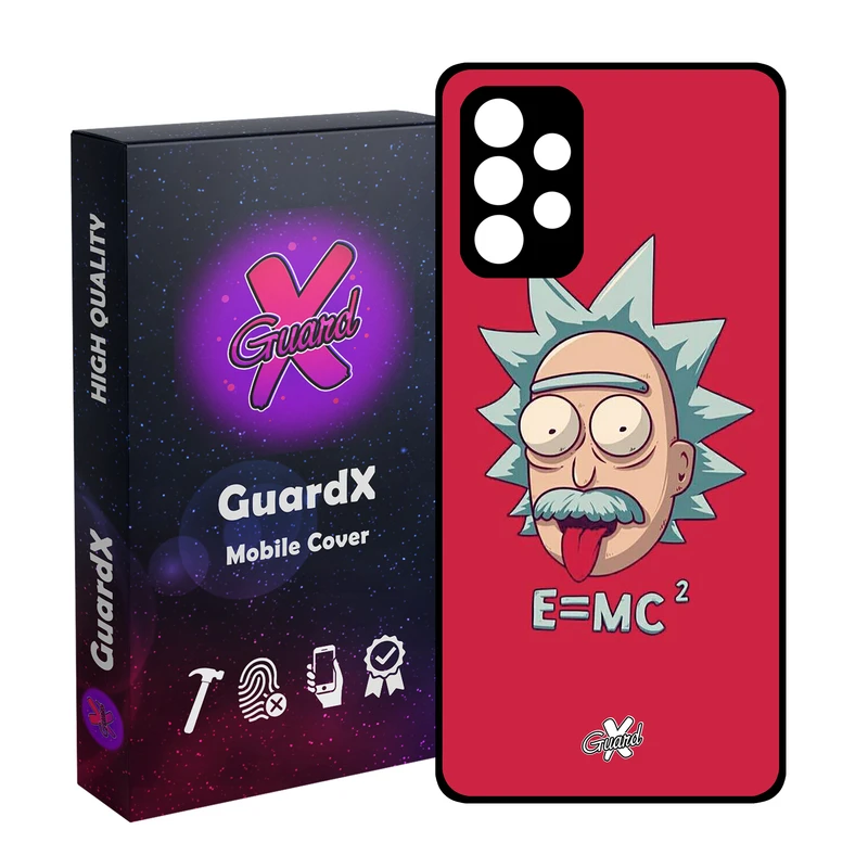 کاور گارد ایکس طرح Rick and Morty مدل Glass10046 مناسب برای گوشی موبایل سامسونگ Galaxy A32 4G