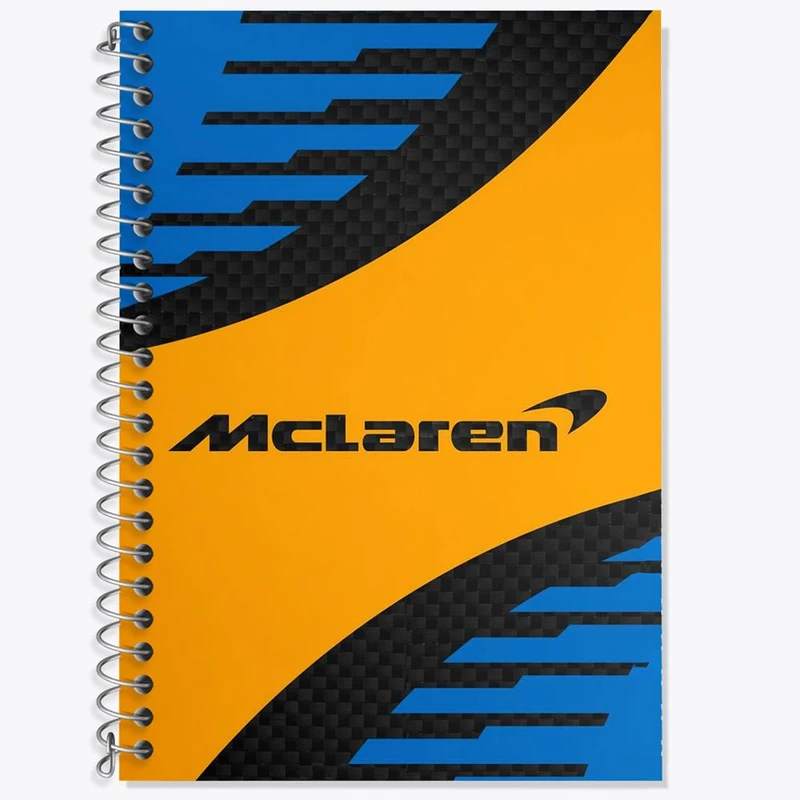دفتر زبان 50 برگ خندالو مدل دو خط طرح مک لارن Mclaren کد 30771