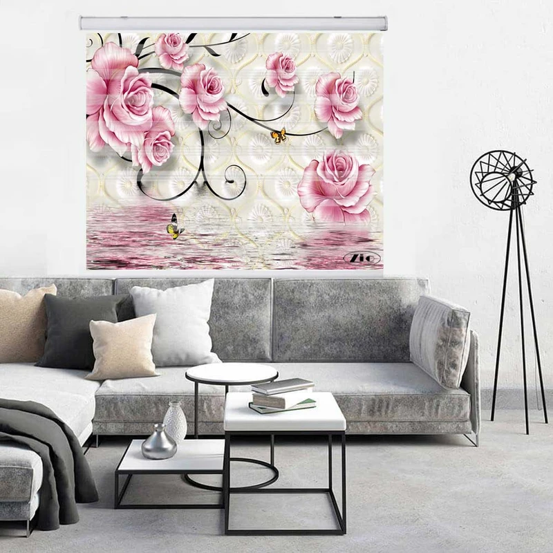 پرده زبرا زیو کد 3D1420 سایز 150x150 سانتی متر