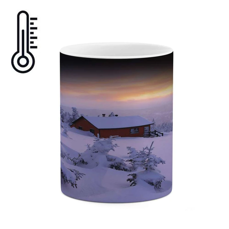 ماگ حرارتی کاکتی مدل منظره برفی کد mgh15118