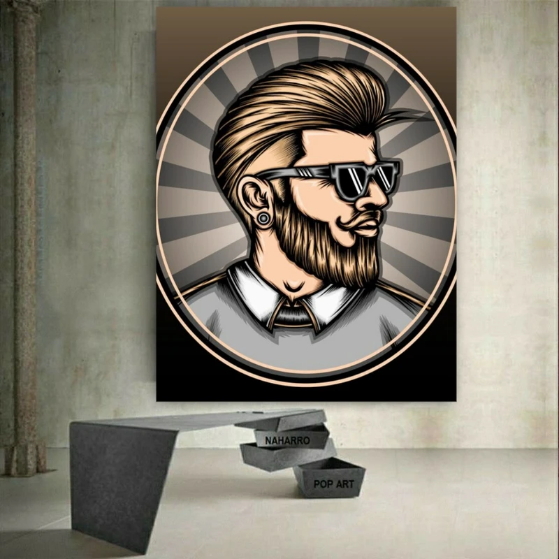 پوستر طرح آرایشگاه مردانه مدل POP ART کد FP104994
