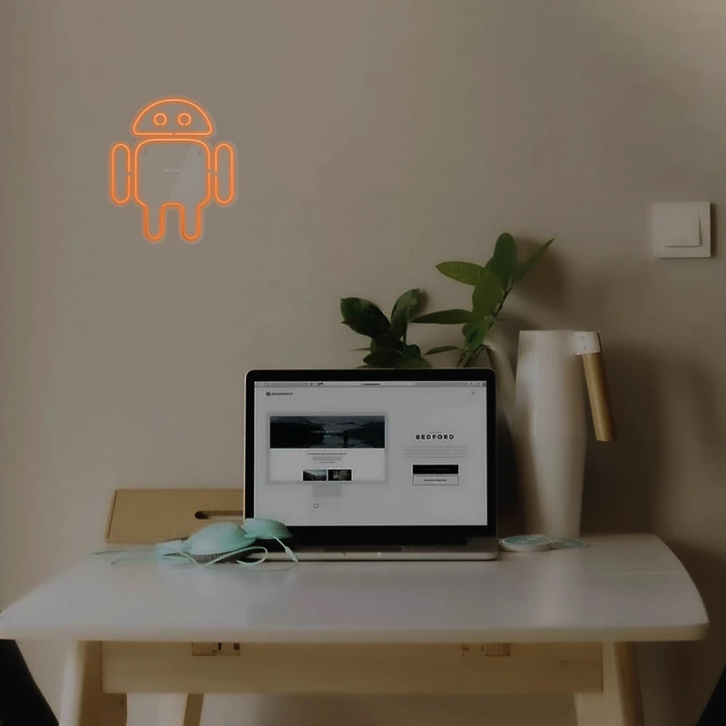 چراغ دیواری نئون دیزاین مدل Android-Logo_ORG
