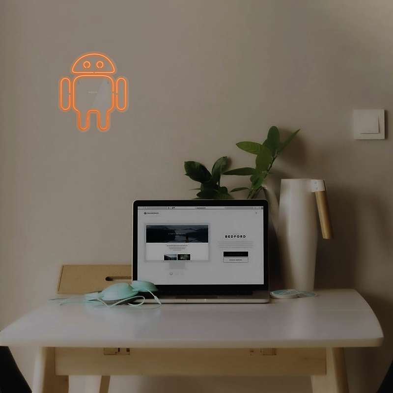 چراغ دیواری نئون دیزاین مدل Android-Logo_ORG