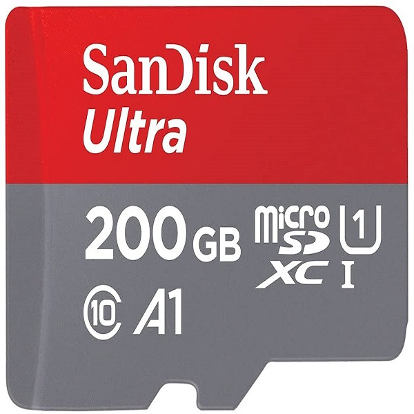 کارت حافظه‌ microSDXC سن دیسک مدل A1 کلاس 10 استاندارد UHS-I U1سرعت 120MBps ظرفیت 200 گیگابایت