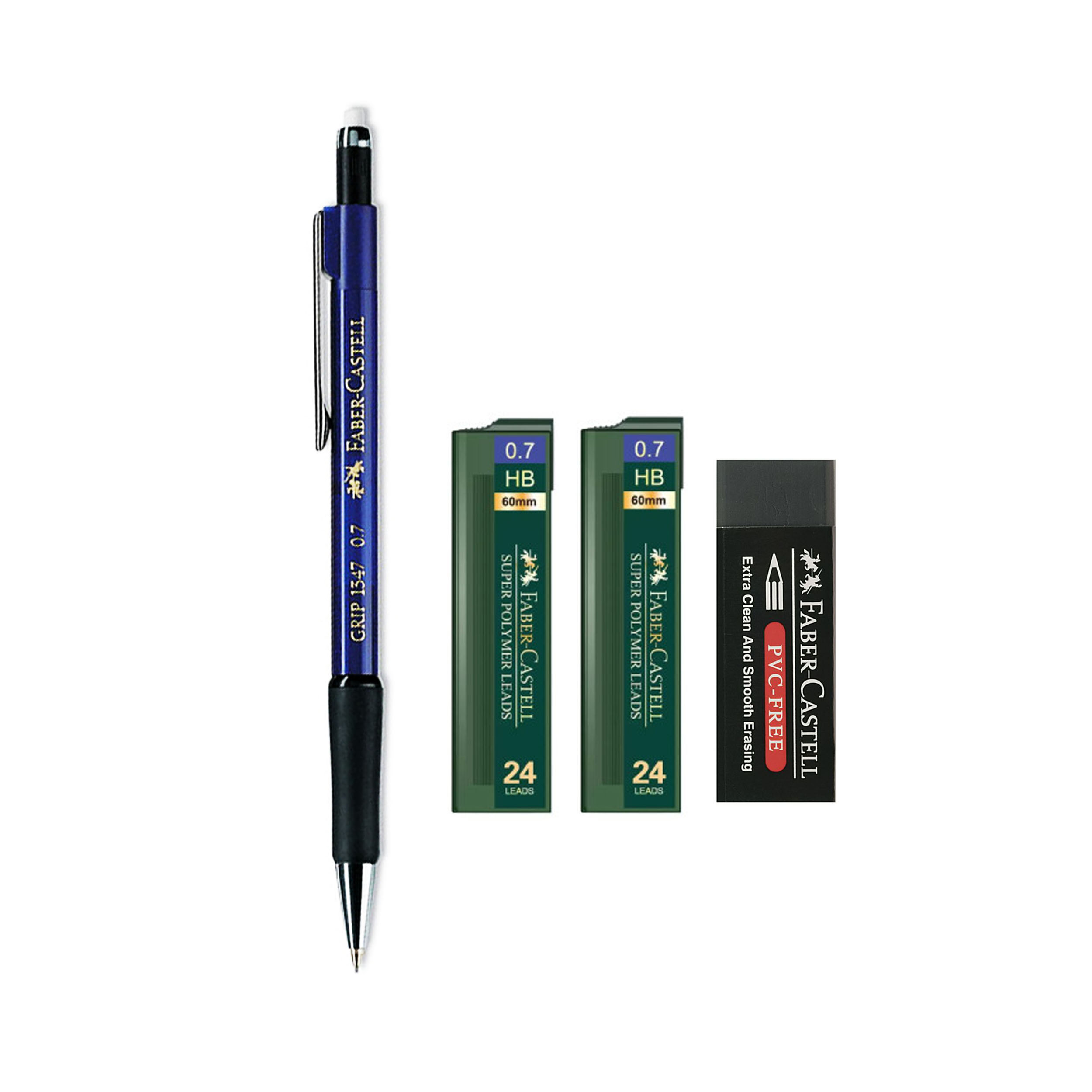 مداد نوکی 0.7 میلی متری مدل Grip 1347 به همراه نوک و پاک کن مجموعه 3 عددی