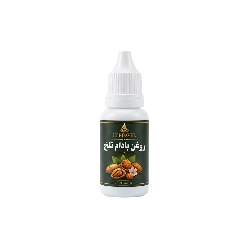 روغن بادام تلخ هرباول مدل HB30 مناسب برای انواع پوست حجم 30 میلی‌لیتر