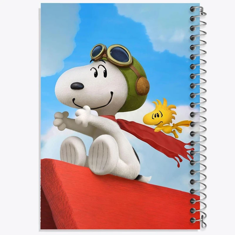 دفتر ژورنال نویسی 50 برگ خندالو مدل نقطه ای طرح انیمیشن اسنوپی Snoopy کد 13883