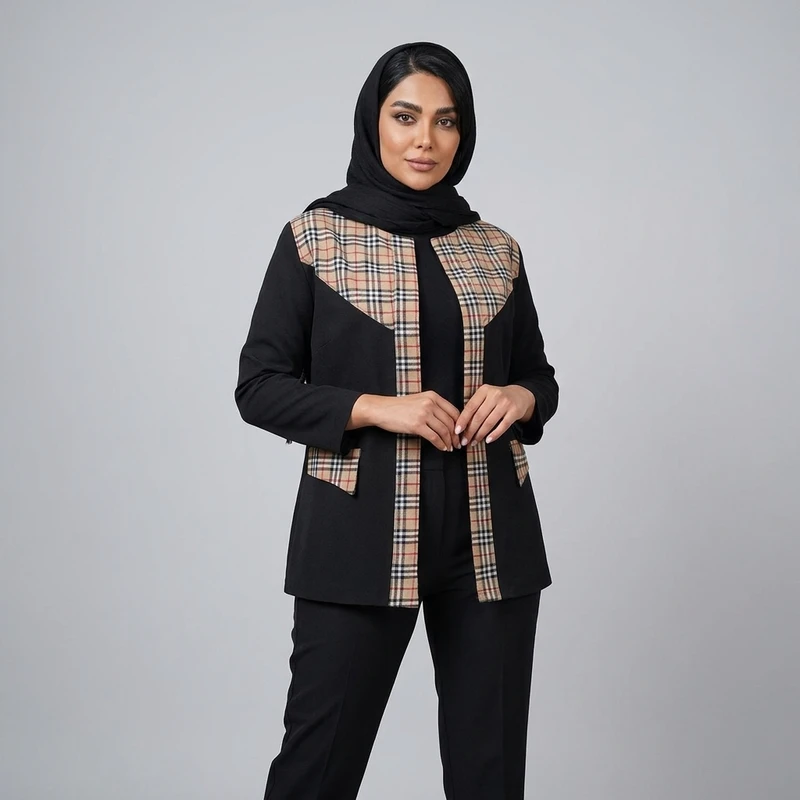 مانتو جلوباز زیر باسن زنانه مدل 27