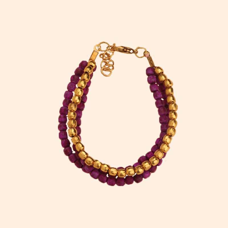 دستبند زنانه مدل منجوق هندی