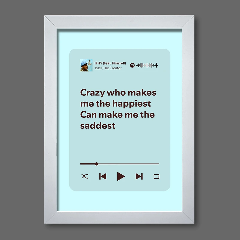 تابلو مدل متن دار طرح IFHY by Tyler The Creator