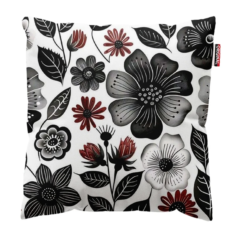 کوسن پاد آفرین طرح گل سایز 30*30 سانتی متر کد 800