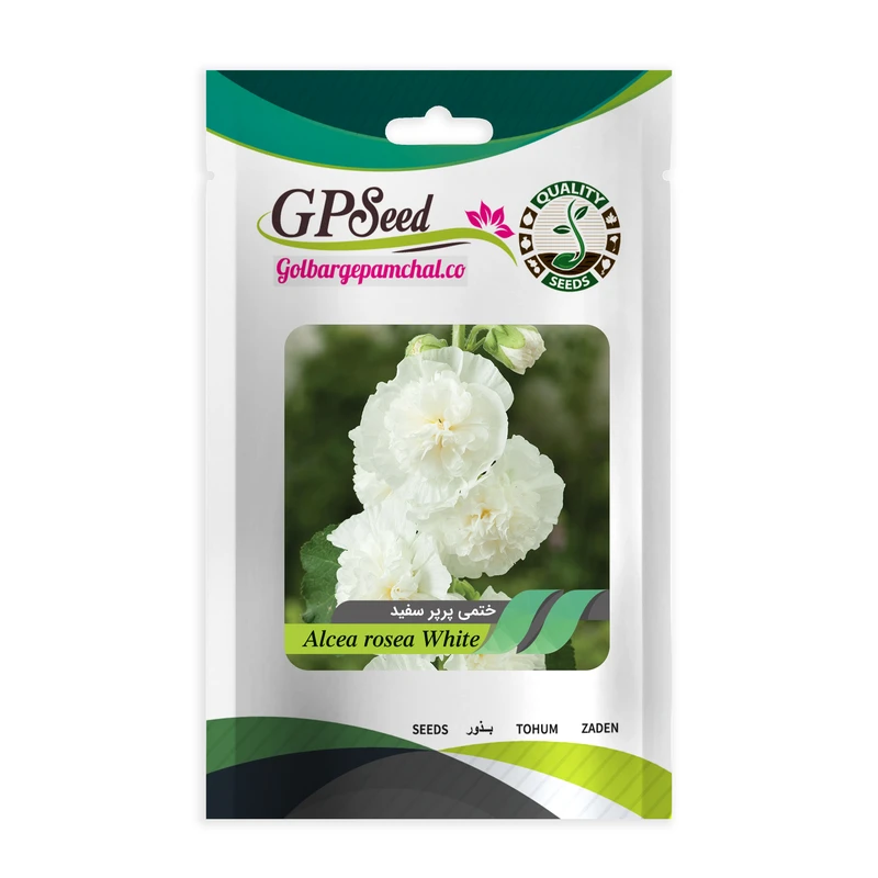 بذر گل ختمی پرپر سفید گلبرگ پامچال کد GPF-244