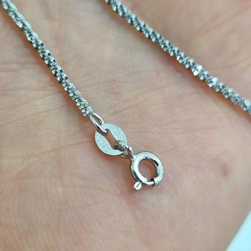 زنجیر نقره زنانه لیردا مدل خاویاری ایتالی