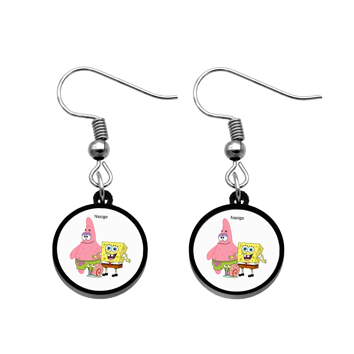 گوشواره زنانه ناکسیگو مدل شب تاب طرح باب اسفنجی کد ES8158 گوشواره زنانه ناکسیگو مدل شب تاب طرح باب اسفنجی کد ES8158