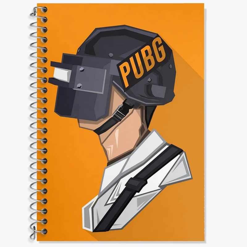 دفتر زبان 50 برگ خندالو مدل سه خط طرح بازی پابجی PUBG کد 3776