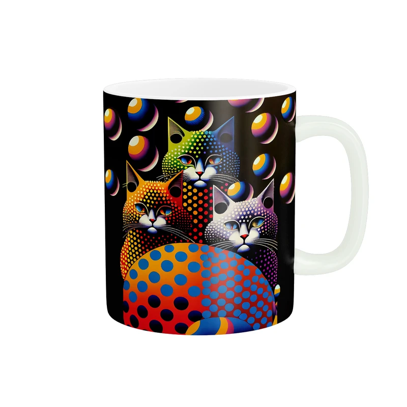 ماگ زیگورات مدل گربه های رنگی کد 2935